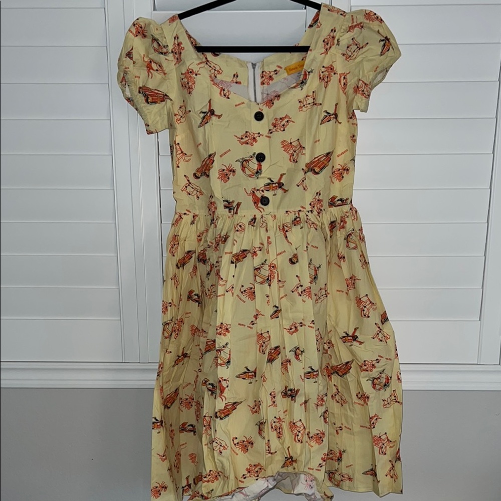 Bernie Dexter White and Red Cotton Dress net
